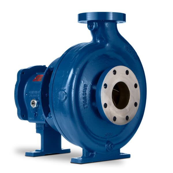 Pompe centrifuge industrielle bleue